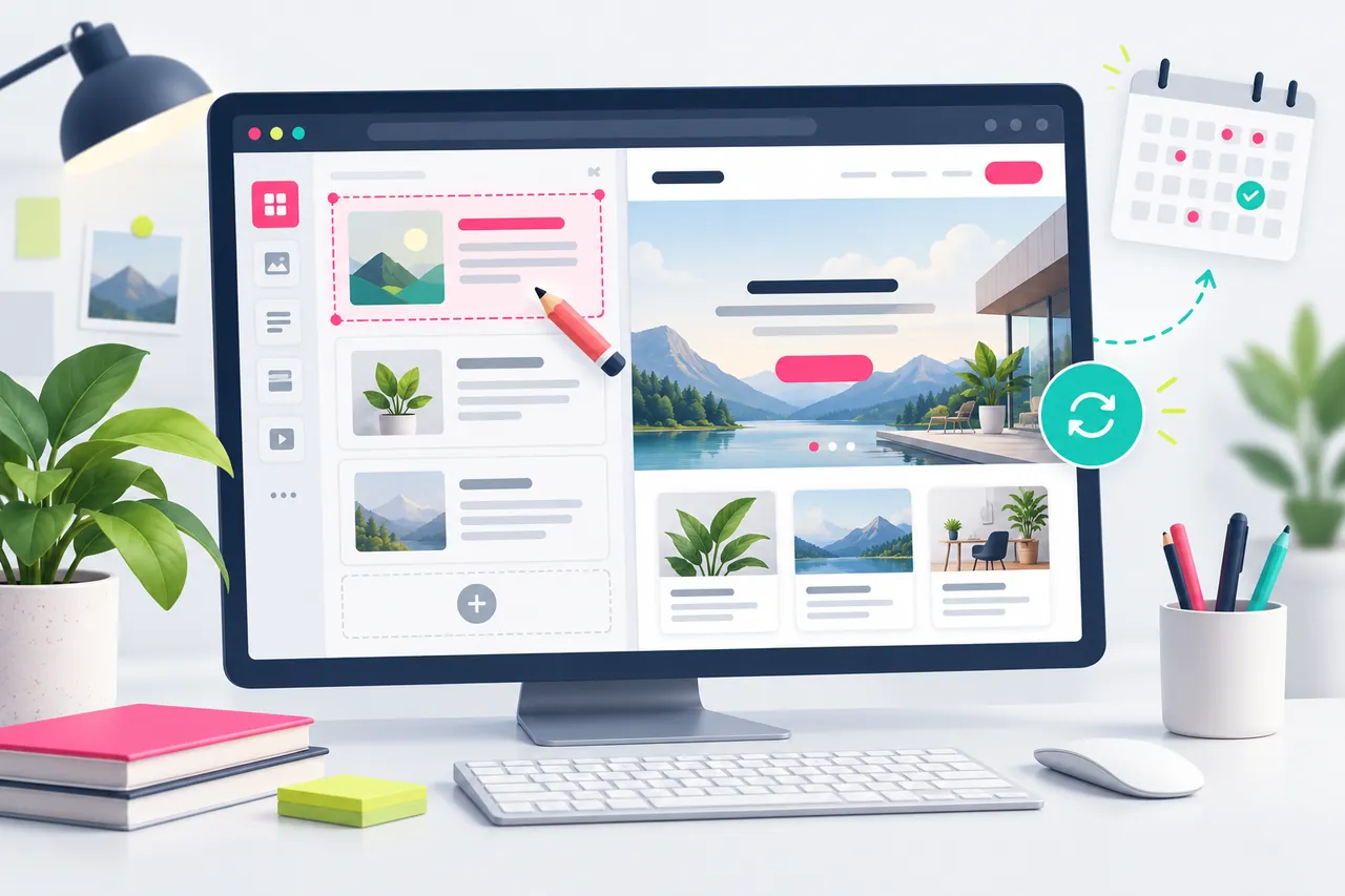 Website-Editor zur Aktualisierung von Texten, Bildern und Informationen